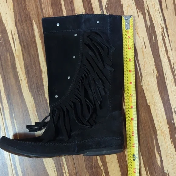 Mister Mint suede fringed moccasin boots - Picture 7 of 8